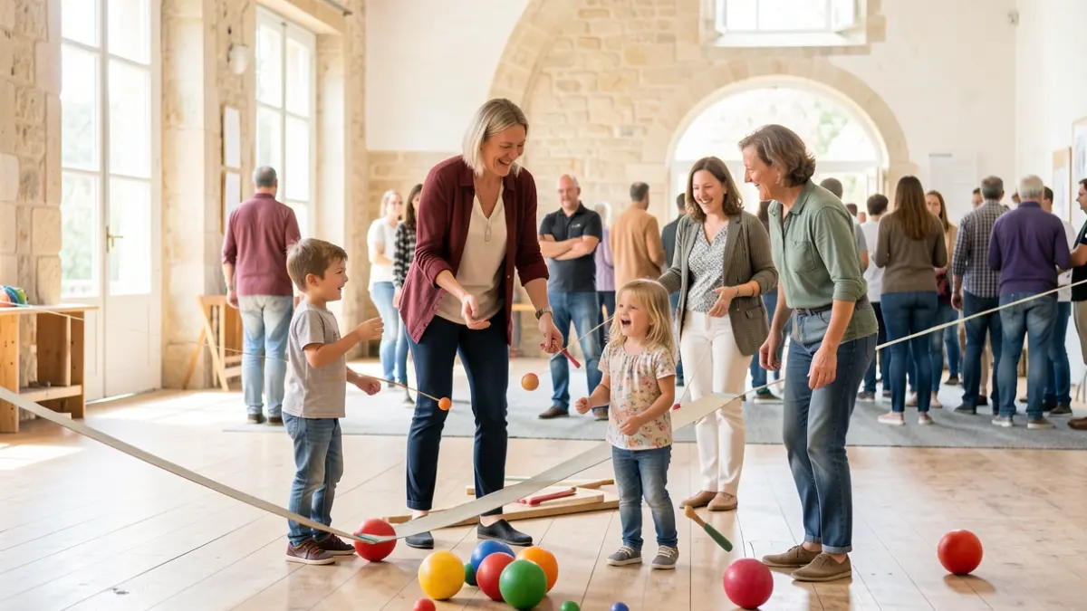 Generic image of a family circus workshop.