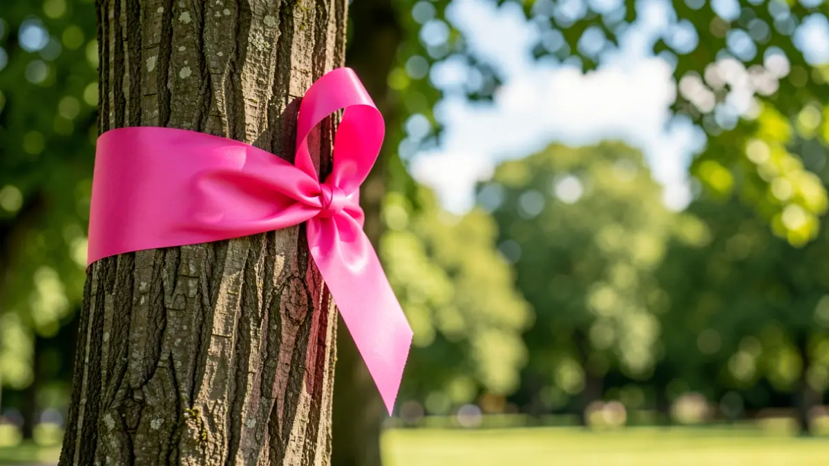 Image générique d'un ruban rose symbolisant la lutte contre le cancer du sein.