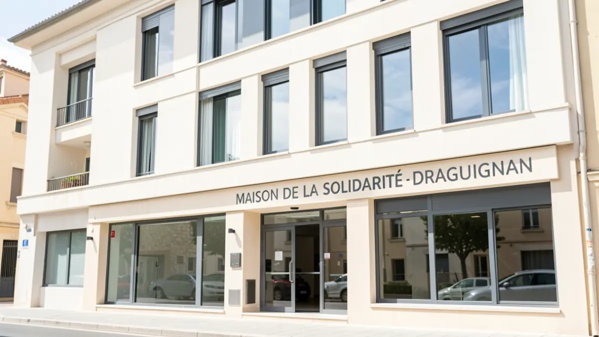 Facade of the Maison de la Solidarité in Draguignan after renovation.
