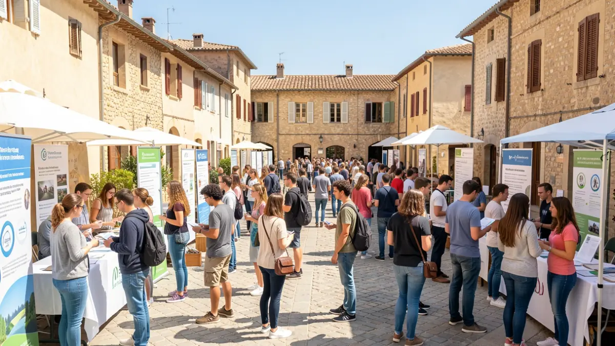 Generic image of a youth forum in a town in Southern France.