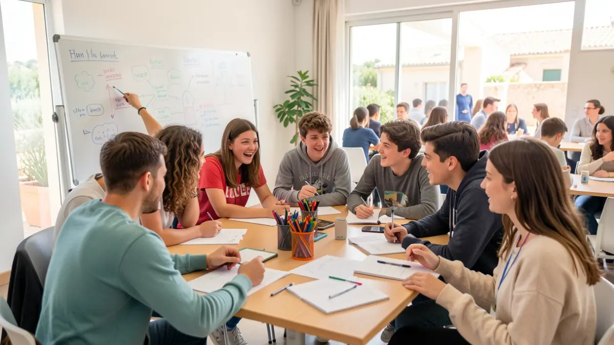 Image générique de jeunes discutant dans un centre jeunesse.