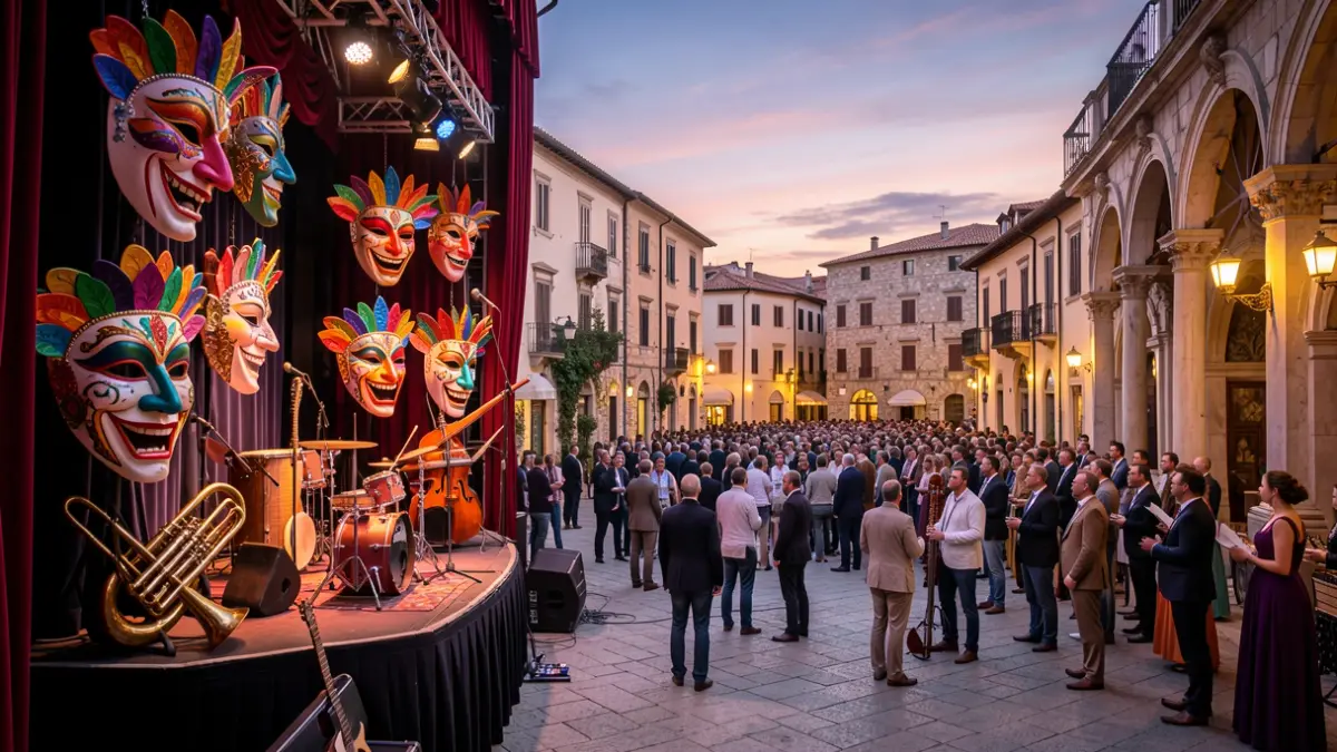 Generic image of a performance scene blending carnival and theater.