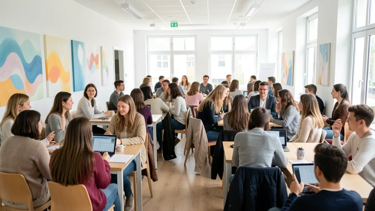 Generic image of young people and adults participating in a mental health awareness event.