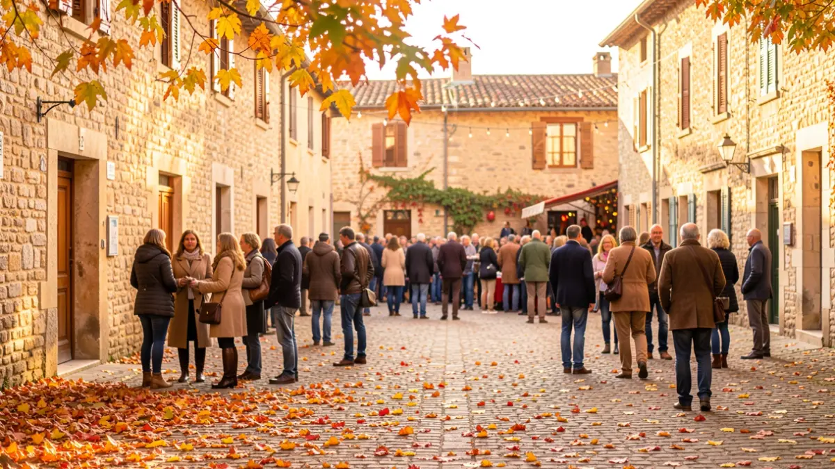 Generic image of a local autumn festival in Provence.