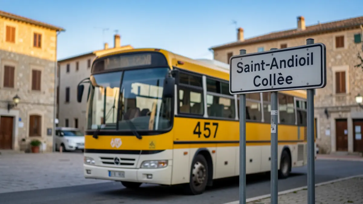 Image générique de bus scolaire à Saint-Andiol.