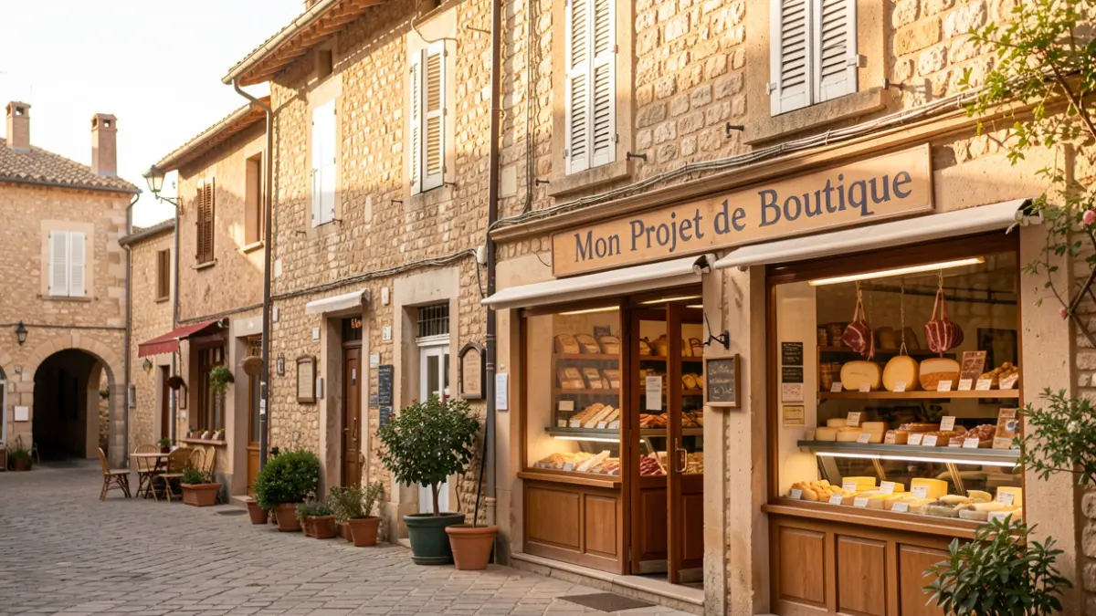 Façade d'une nouvelle boutique de type boucherie, traiteur ou fromagerie à Monteux.