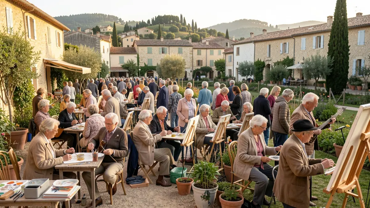 Image de seniors de Mougins mettant en valeur leurs talents et passions.
