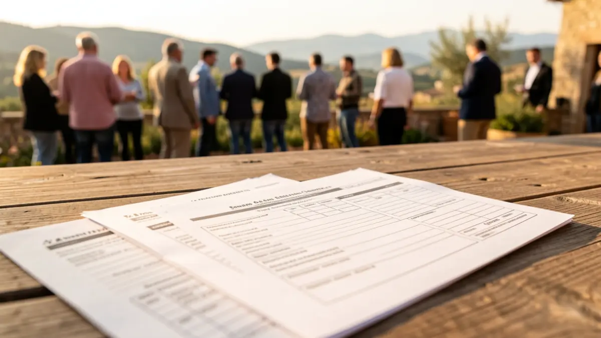 Generic image of agricultural aid application forms on a desk.