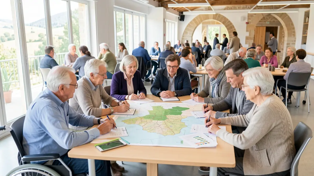 Image générique de personnes diverses participant à une réunion sur l'accessibilité dans la région Sud.
