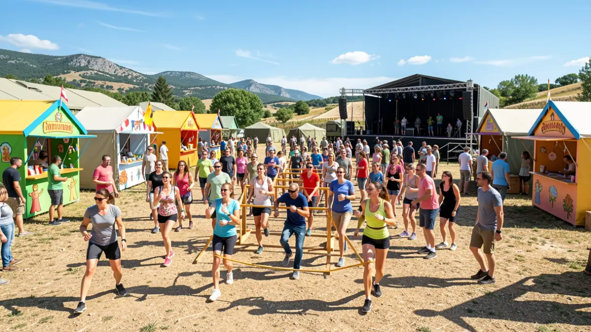 Image générique d'une course d'obstacles solidaire dans un camp militaire en Provence.