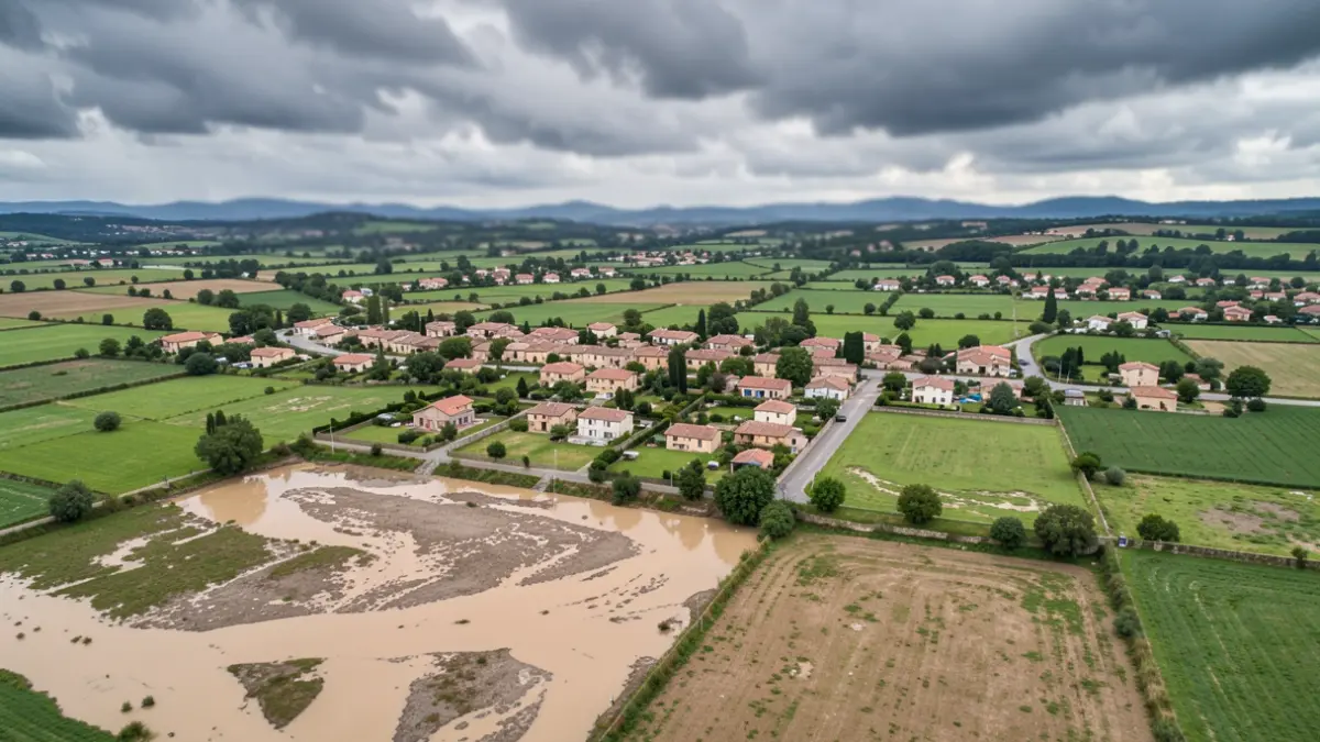 Generic image of the commune of Belcodène after floods.