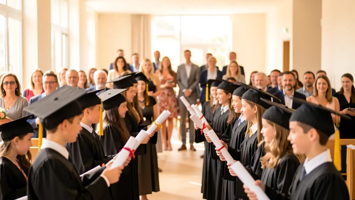 Image générique de la remise de diplômes dans un cadre festif en Provence-Alpes-Côte d'Azur.