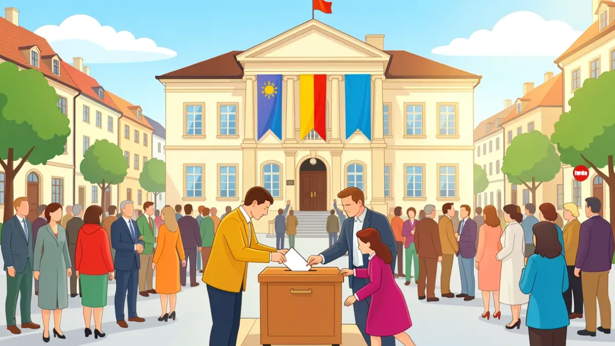 Generic image of participatory democracy with citizens voting.