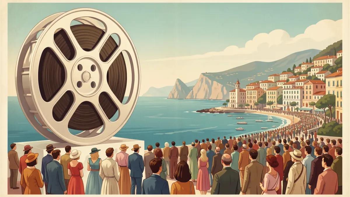 Image générique d'une affiche de festival de cinéma vintage.