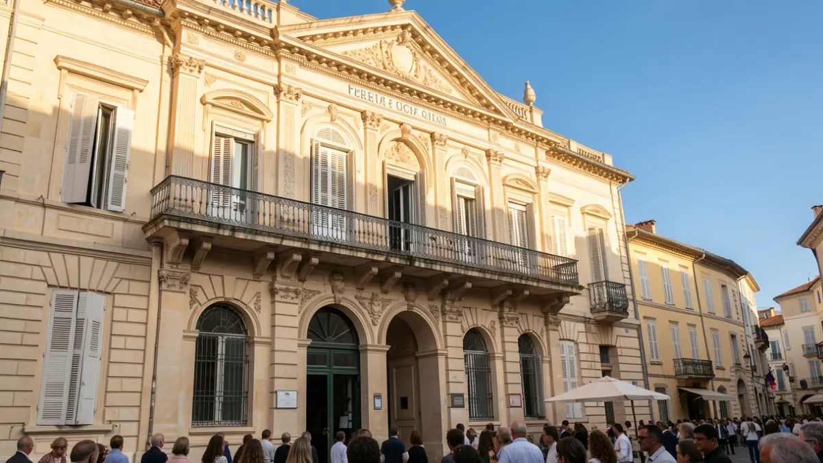 Image générique de la façade d'une mairie méditerranéenne.