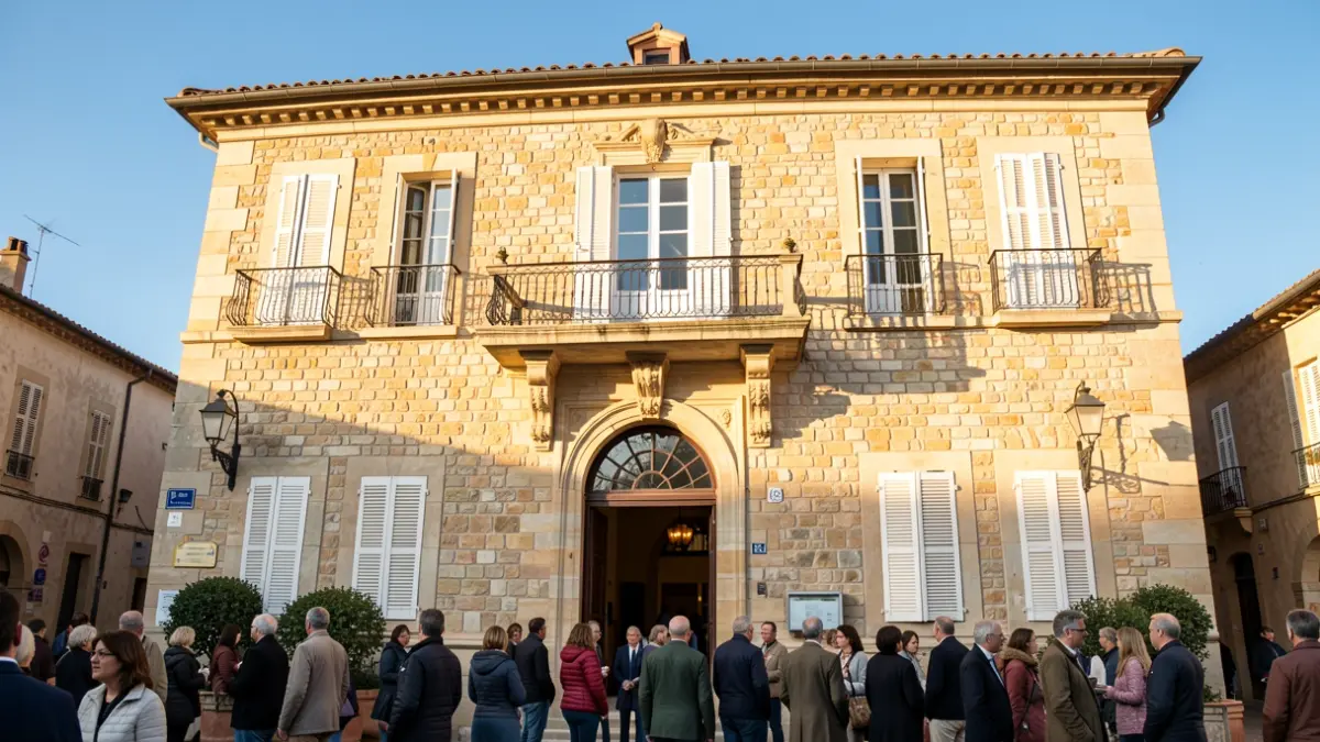 Generic image of a town hall facade in Provence.