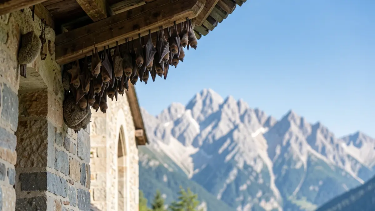 Generic image of bats in an Alpine village.