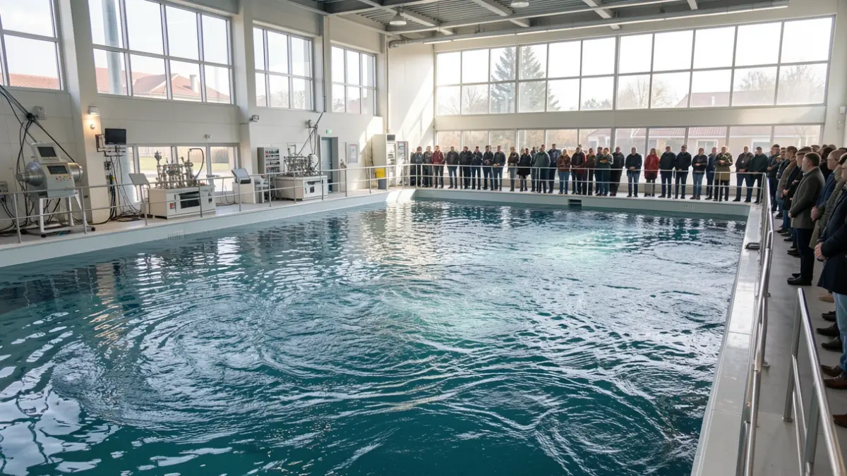 Generic image of a giant wave pool in a research laboratory.