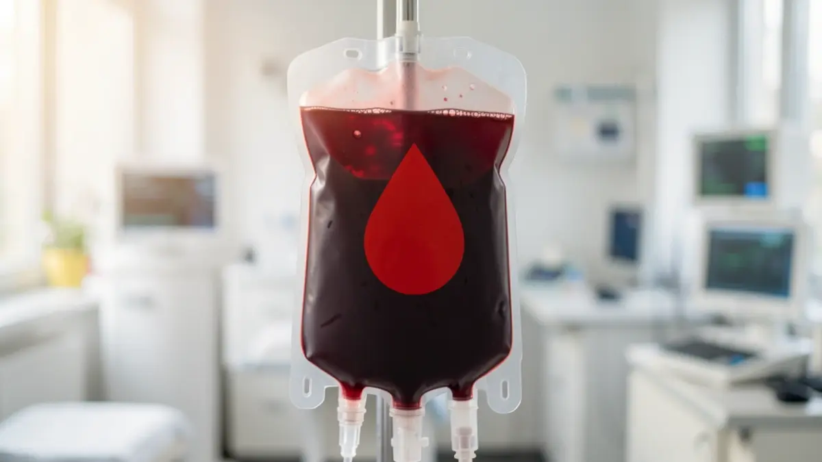Generic image of a blood bag with a red drop symbol.