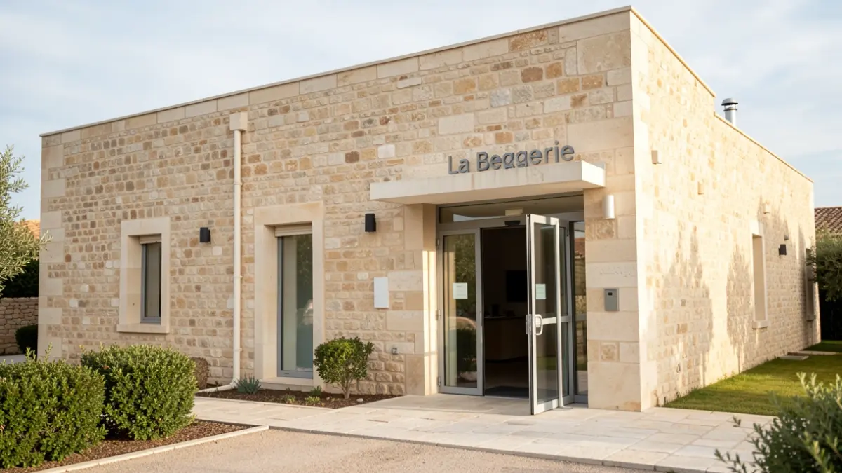 Façade de la salle d'exposition La Bergerie à Carry-le-Rouet.