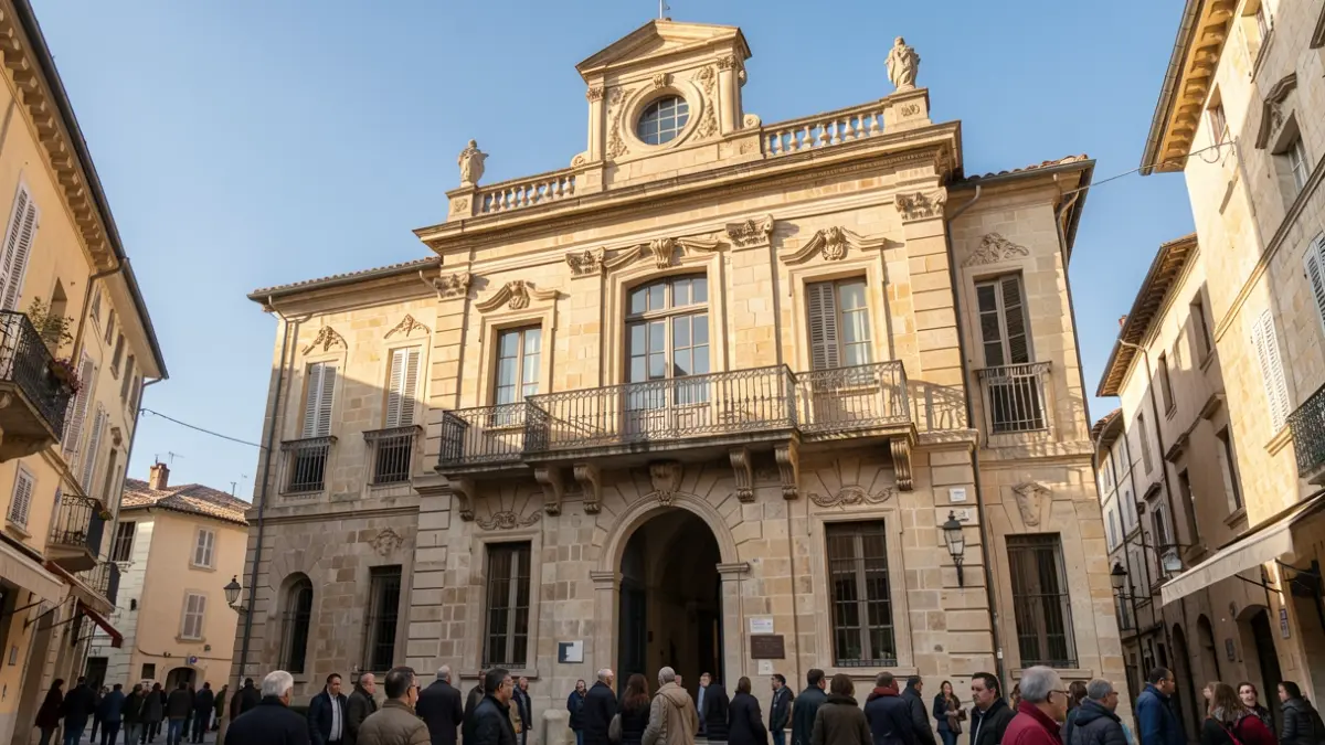 Image générique de la façade d'un bâtiment officiel dans le sud de la France.