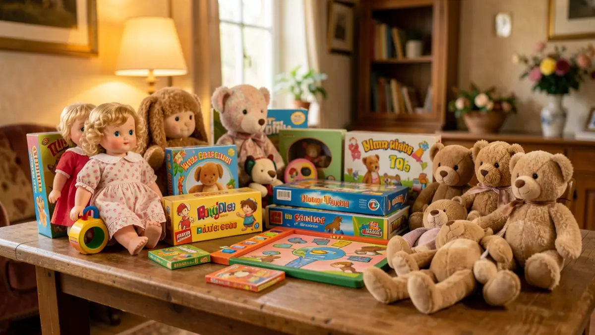 Image générique de jouets variés triés pour une collecte solidaire.