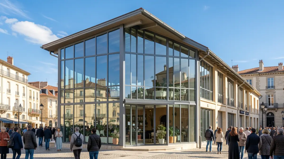 Generic image of the facade of a music and dance conservatory in the South of France.