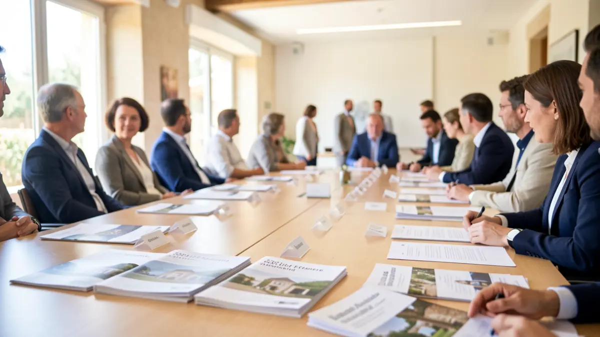 Generic image of a professional meeting in the South of France.