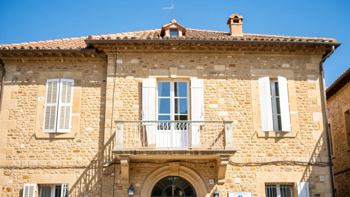 Generic image of a town hall facade in Provence.