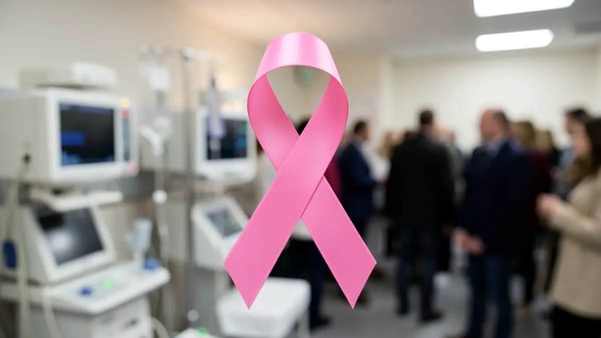 Generic image of a pink ribbon symbol for breast cancer awareness.