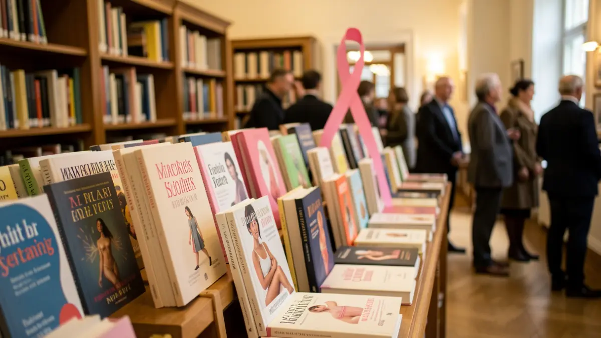 Image générique de livres sur la santé des femmes et le cancer du sein.