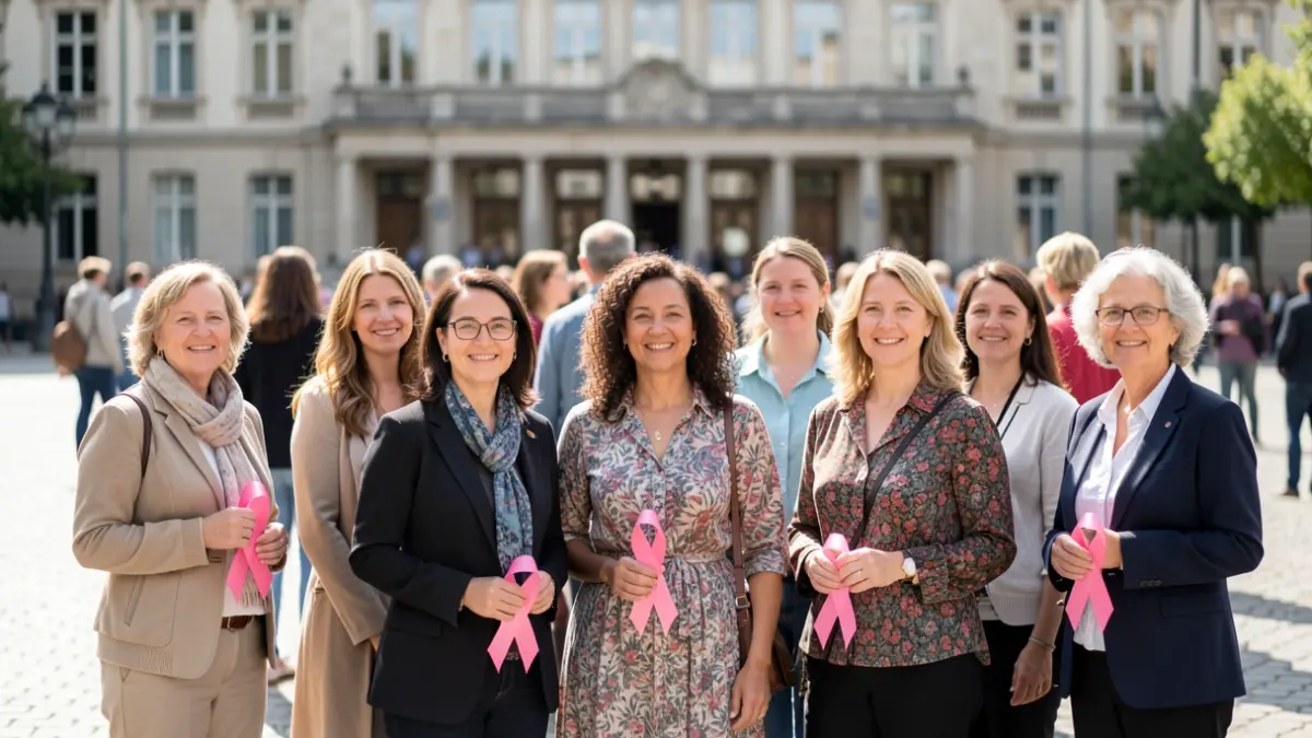 Image générique de femmes solidaires lors d'une campagne de sensibilisation.
