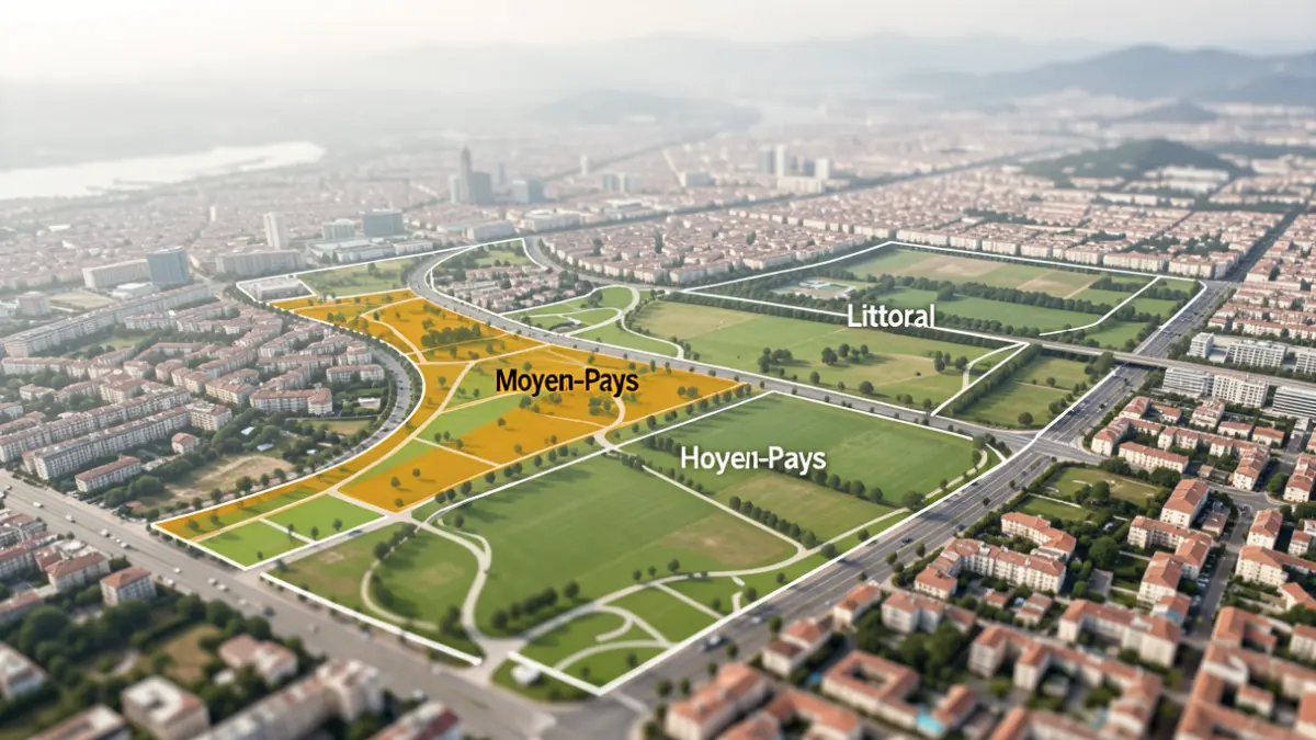 Schematic map of the mobility plan for the Sophia Antipolis Agglomeration Community.