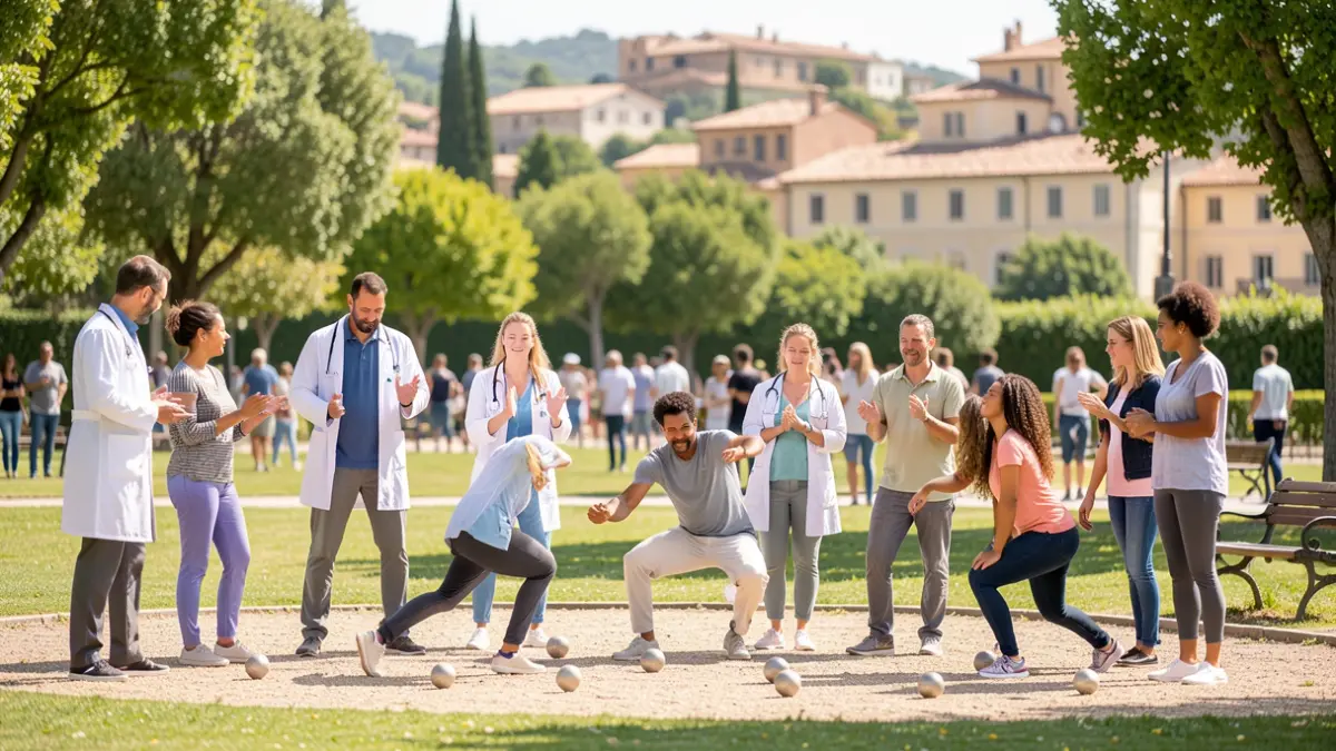 Generic image of healthcare professionals participating in outdoor activities.