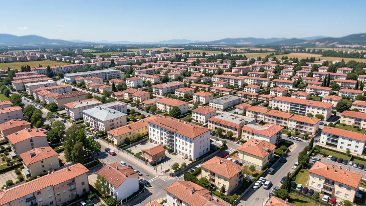 Image générique d'un paysage urbain symbolisant les services communautaires et le soutien aux familles.