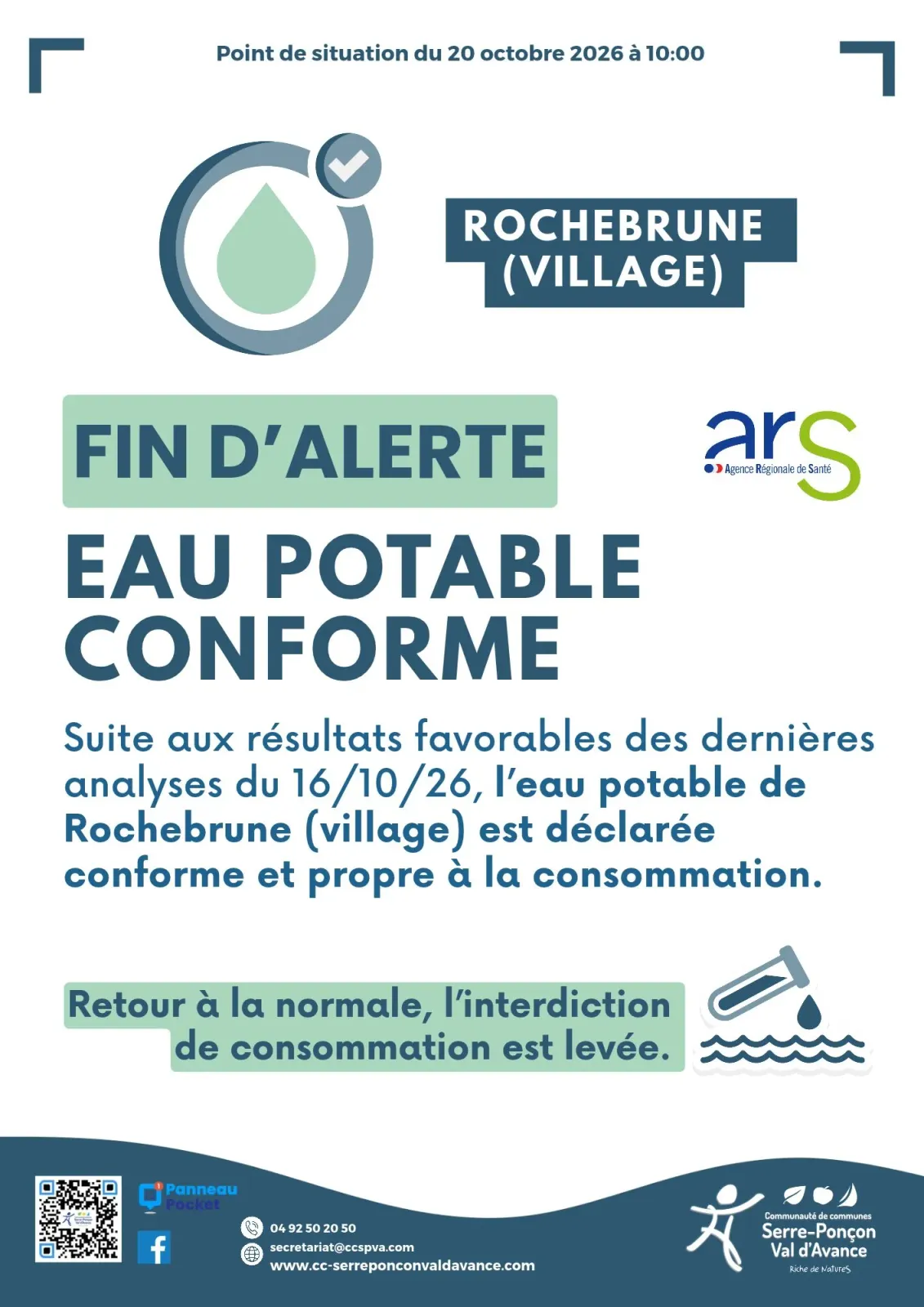 Rochebrune : l'eau du robinet à nouveau potable après une alerte bactériologique