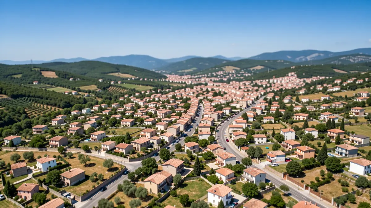 Generic image of the town of Saint-Maximin-la-Sainte-Baume, showing its urban landscape and surroundings.