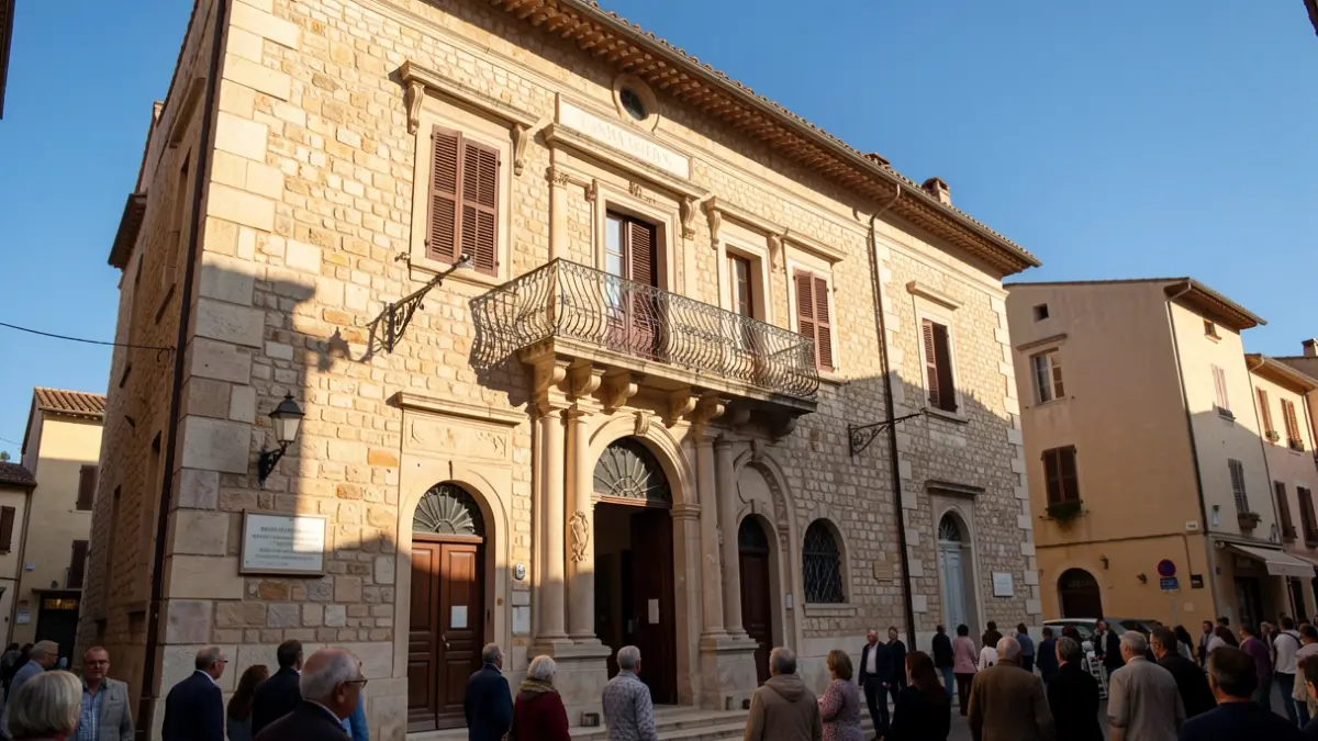 Generic image of an official building facade in Southern France, without proper names or article-specific details.