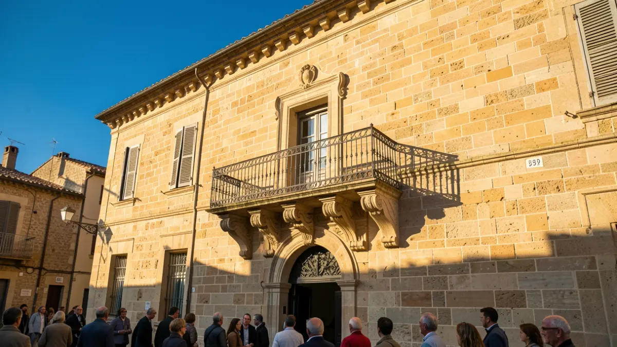 Facade of the Carry-le-Rouet town hall during the Blue Week.