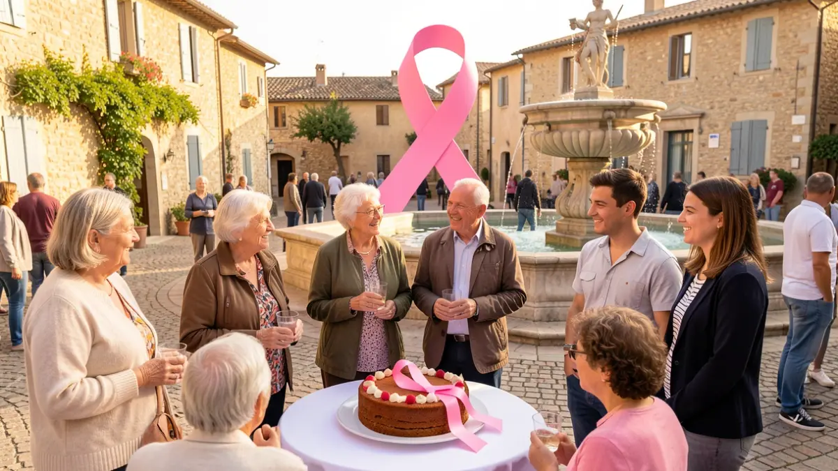Generic image of the 'Octobre Rose' mobilization in Trets, symbolizing intergenerational solidarity and support for research.