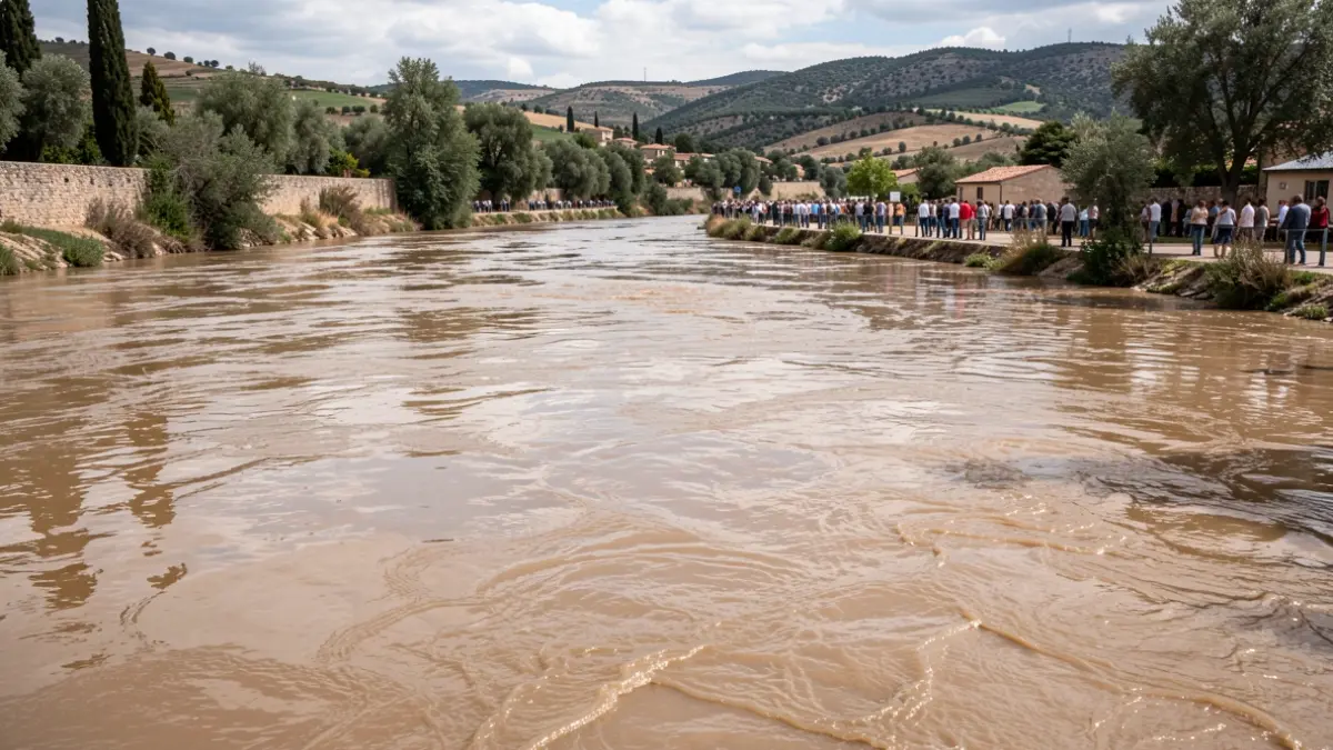 Image générique de turbidité de l'eau dans un cours d'eau.