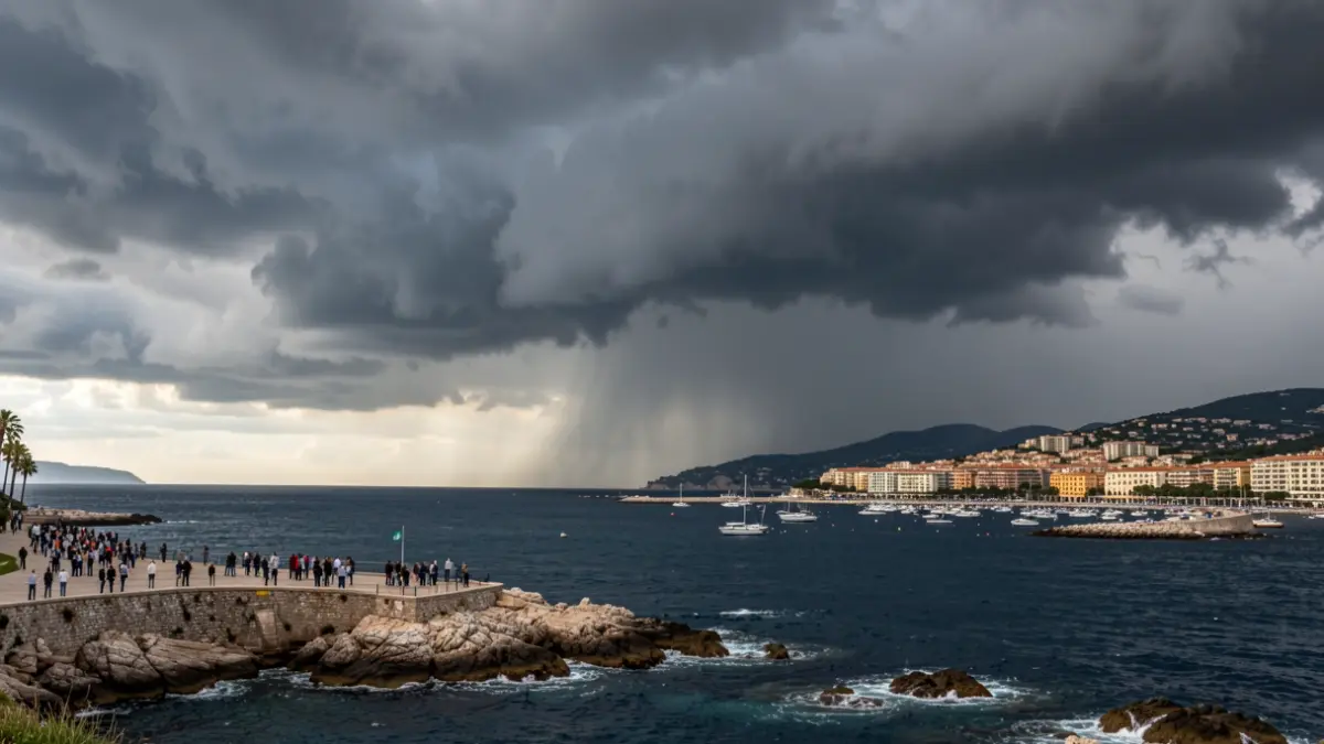 Generic image of stormy skies over the Mediterranean coast.